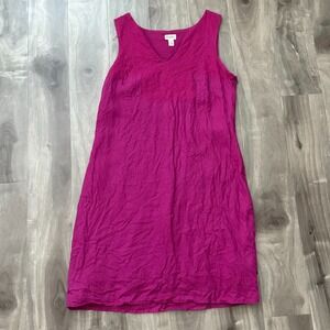 Hatley 100% Linen Lined‎ Shift Dress Pink Size Small